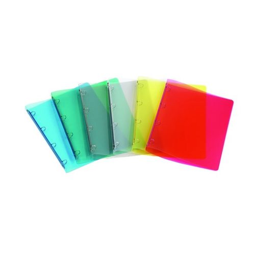 Ring book A/4 20 mm 4 rings transparent blue