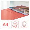Ring book ESSELTE Color Breeze A/4 42 mm 2 rings cardboard coral