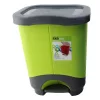 Waste container with pedal selective Ekolux Duo 2 parts 2x10.5L