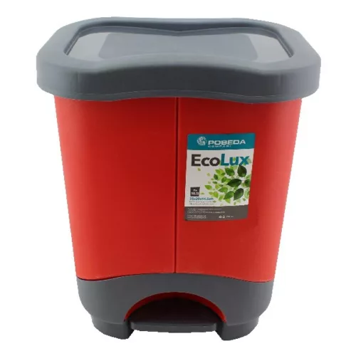Waste container with pedal selective Ekolux Duo 2 parts 2x10.5L