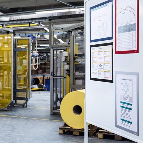 Information frame DURABLE Duraframe A/3 on metal surface magnetic silver 5 pieces