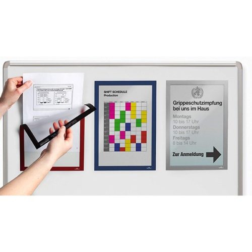 Information frame DURABLE Duraframe A/4 on metal surface magnetic silver 5 pieces