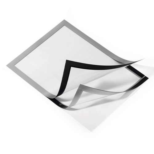 Information frame DURABLE Duraframe A/4 for smooth surface magnetic silver 2 pieces