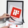 Information frame DURABLE Duraframe A/4 for smooth surface magnetic black 2 pieces