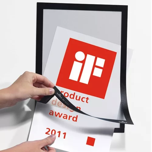 Information frame DURABLE Duraframe A/4 for smooth surface magnetic black 2 pieces