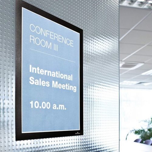 Information frame DURABLE Duraframe A/4 for smooth surface magnetic black 2 pieces