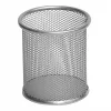 Stationery holder silver with metal mesh