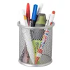 Stationery holder silver with metal mesh