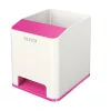 Plastic stationery holder LEITZ Wow 2 compartments white/pink