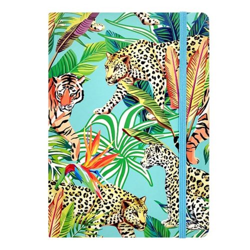 Notebook lined SPOKO A/5 96 sheets rubber hardcover cheetah
