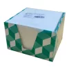 Cube block white FORTUNA 9x9x6 cm in a pattern holder