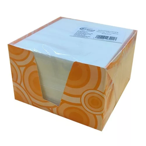 Cube block white FORTUNA 9x9x6 cm in a pattern holder