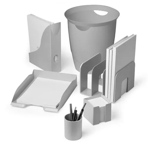 Cube holder DURABLE Eco plastic 10x10 cm filled gray