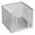 Cube block holder OPTIMA metal mesh silver