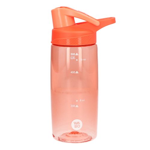 Water bottle WABO plastic BPA-free 550 ml coral