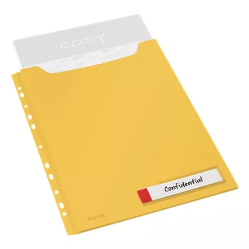 Tie-off genotherm LEITZ Cozy Privacy Jumbo A/4 200 micron warm yellow 3 pieces