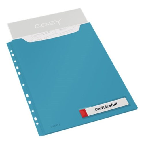 Tie-off genotherm LEITZ Cozy Privacy Jumbo A/4 200 micron calm blue 3 pieces