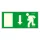 Sticker Escape direction down green "F"
