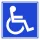 Sticker Disabled pictogram blue "B"