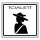 Sticker toilet hat graphic female white "A"