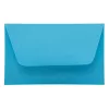 Business envelope colored KASKAD creased 70x105mm 77 aqua blue 50 pieces