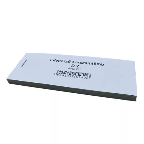 Print check serial number block D2 100 sheets 118x40 mm 2 sections mixed 30 blocks/pack