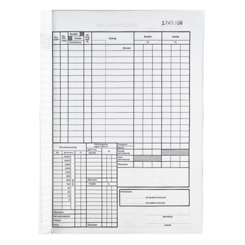 Printed daily treasury report VECTRALINE A/4 vertical 25x4 copies