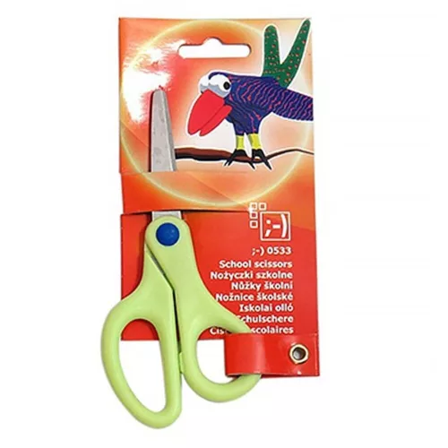 School scissors SPOKO 0533 rounded 13cm mixed colors