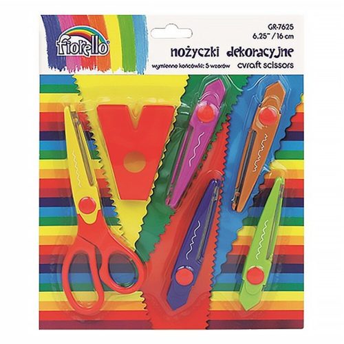 Scissors creative FIORELLO with 5 types of replaceable blades 16cm