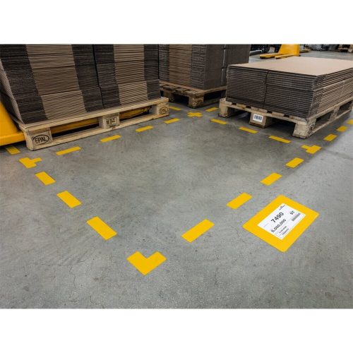 Floor marking window DURABLE A/5 retractable yellow