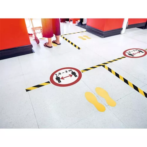 Floor marker footprint DURABLE Duraline removable 9x24 cm yellow