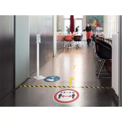 Floor marker arrow shape DURABLE Duraline retractable 10x20 cm yellow