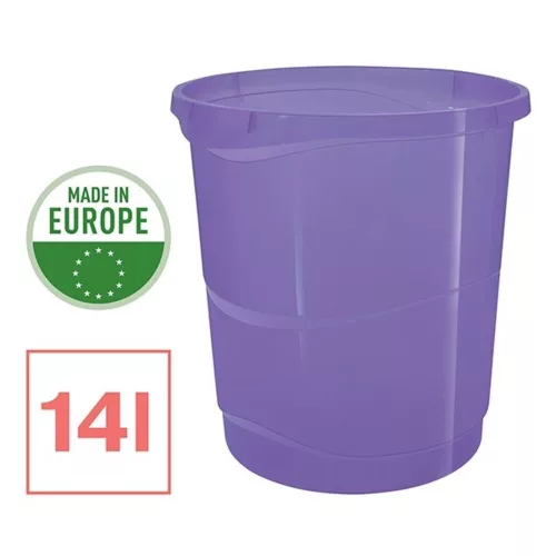 Paper basket ESSELTE Color Breeze 14 liters translucent lavender