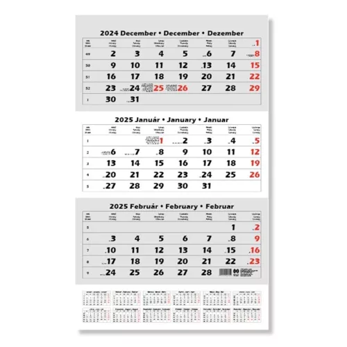 Forwarding calendar S103 1 block 3-month blank header 2026.