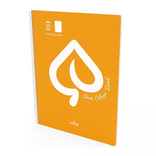 Spiral notebook checkered LIPAMILL A/4 80 pages Neon