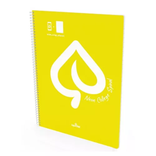 Spiral notebook checkered LIPAMILL A/4 80 pages Neon