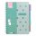 Spiral notebook checkered STREET Pad A/5 100 sheets register pastel green