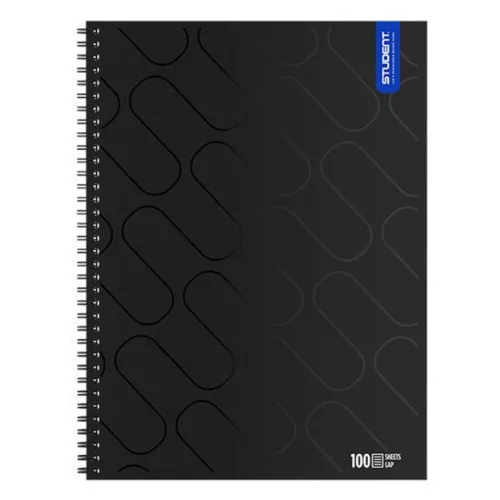 Lined spiral notebook ICO Student Black Premium A/4 100 sheets