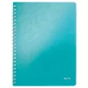 Lined spiral notebook LEITZ Wow A/4 80 sheets ice blue