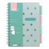 Lined spiral notebook STREET Pad A/5 100 sheets register pastel green