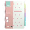 Lined spiral notebook STREET Pad A/5 100 sheets register pastel green