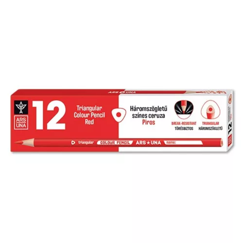 Colored pencil ARS UNA triangular red