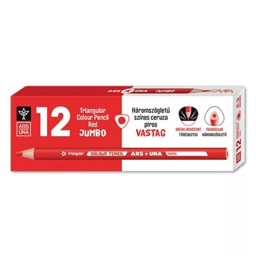 Colored pencil ARS UNA triangular thick red