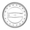 Protractor 360 degree plastic