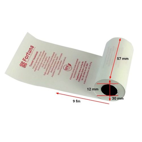 Thermo roll FORTUNA 57x30mm/12 9 fm BPA free