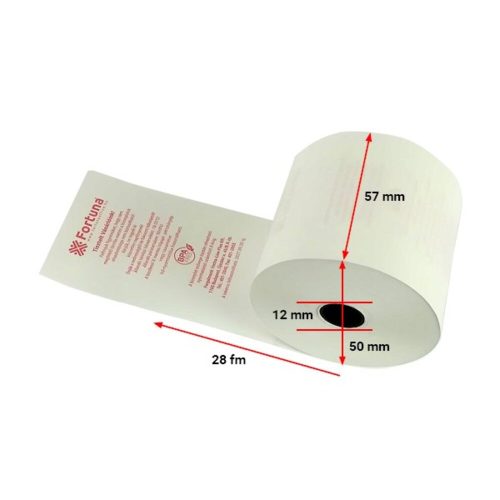 Thermo roll FORTUNA 57x50mm/12 28 fm BPA free