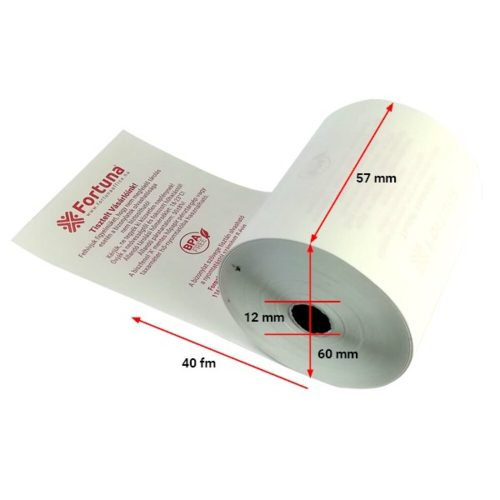 Thermo roll FORTUNA 57x60mm/12 40 fm BPA free