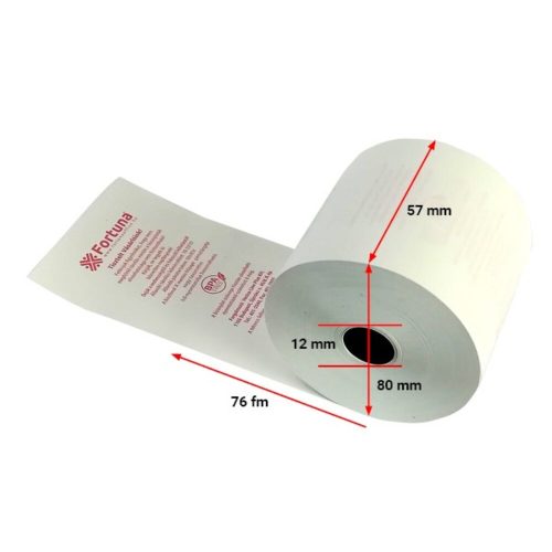 Thermo roll FORTUNA 57x80mm/12 76 fm BPA free