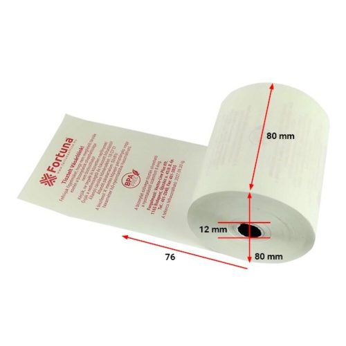 Thermo roll FORTUNA 80x80mm/12 76 fm BPA free