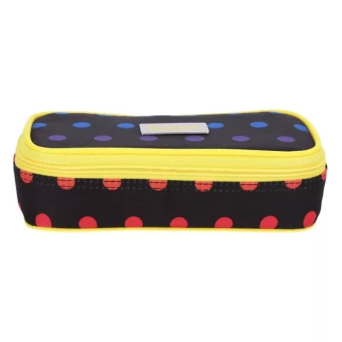 Pen holder RUCKSACK with flap Neon dots